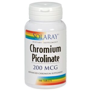 Solaray Chromium Picolinate 200mcg 100 Tablets