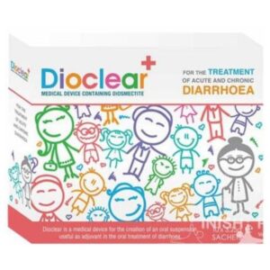 Dioclear+ Oral Treatment Of Acute, Chronic Diarrhoea 10×3.25g Sachets