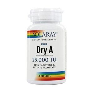 Solaray Vitamin-A Dry Emulsified 25000 Iu 60 Tabs