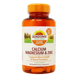 Sundown Non-Gmo Calcium Magnesium & Zinc 100 Caplets 