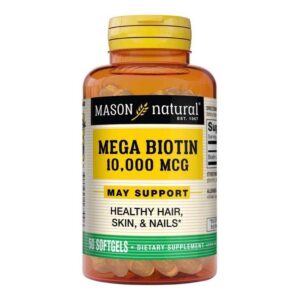 Mason Natural Mega Biotin 10000Mcg 50Softgel