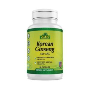 Alfa Vitamins Korean Ginseng 500Mg 60 Caps