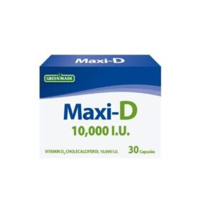 Maxi D 10000 IU Green Made 30 Capsules