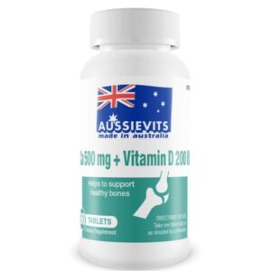 Aussievits Ca-500mg + VitaminD-200 IU 60 tablets